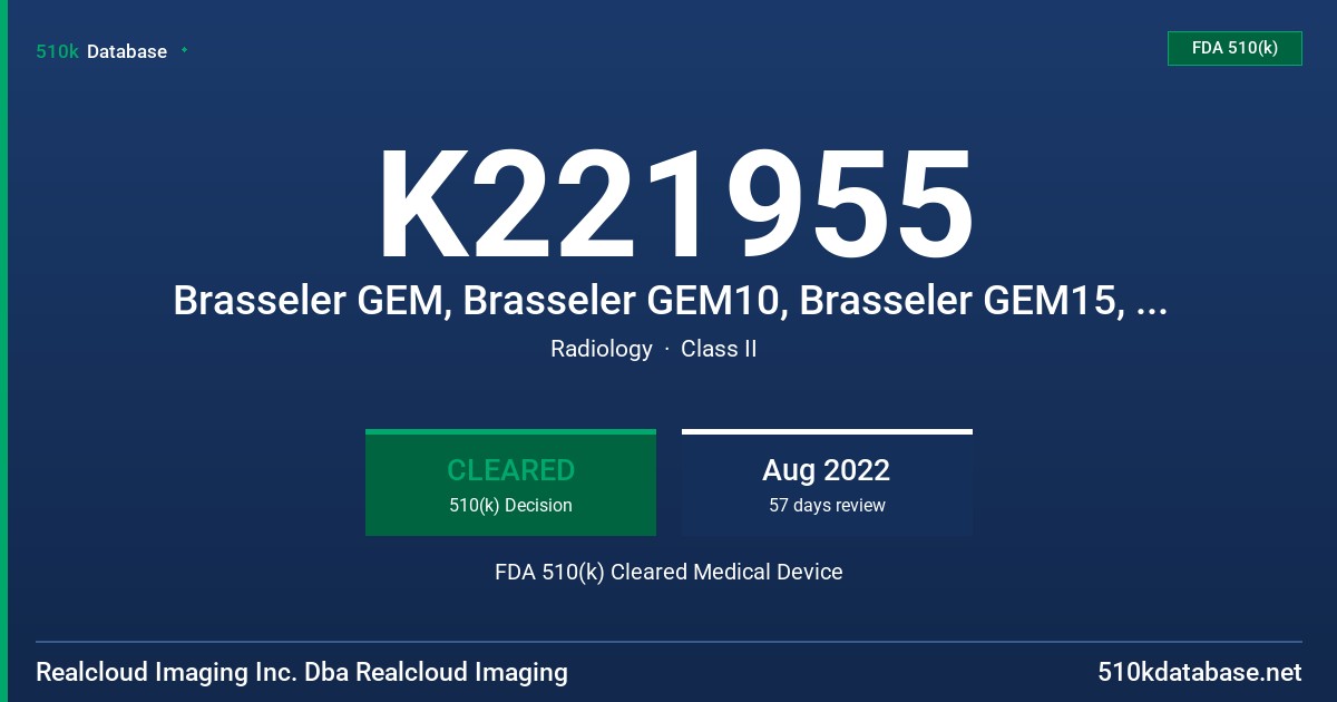 K221955 Brasseler GEM, Brasseler GEM10, Brasseler GEM15, Brasseler GEM20 FDA 510(k) Cleared Medical Device