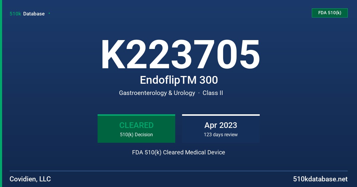 K223705 EndoflipTM 300 FDA 510(k) Cleared Medical Device
