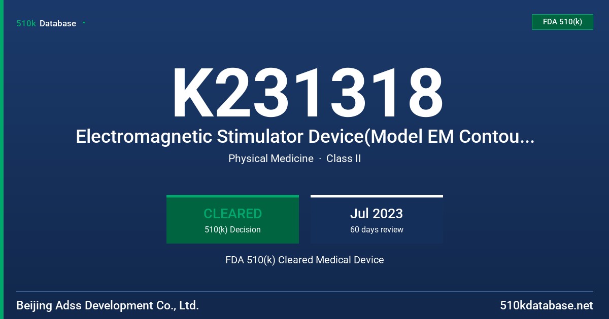 K231318 Electromagnetic Stimulator Device(Model EM Contouring and Tesla Duet) FDA 510(k) Cleared Medical Device