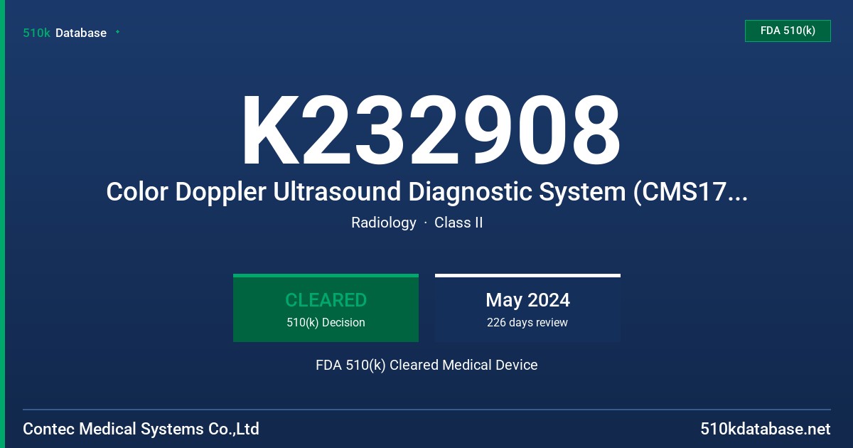 K232908 Color Doppler Ultrasound Diagnostic System (CMS1700B), Color Doppler Ultrasound Diagnostic System (CMS1700C) FDA 510(k) Cleared Medical Device