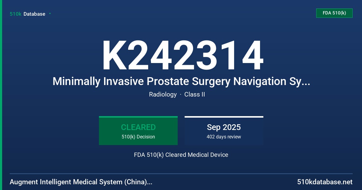 K242314 Minimally Invasive Prostate Surgery Navigation System(Model:AmaKris SR1-A-2) FDA 510(k) Cleared Medical Device