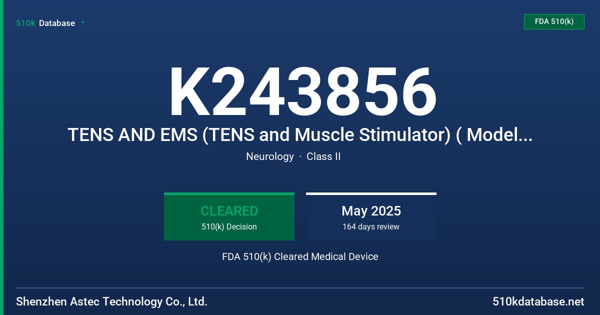K243856 TENS AND EMS (TENS and Muscle Stimulator) ( Model AS8012C,AS8016,AS8019,AS9020E,AS9026) FDA 510(k) Cleared Medical Device