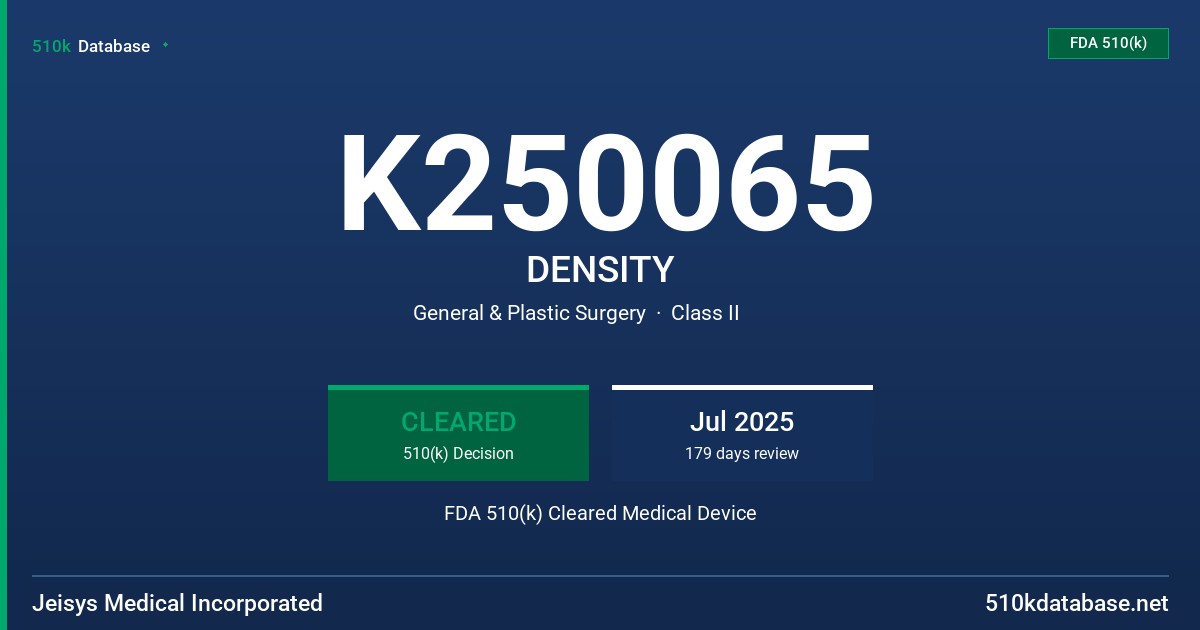 K250065 DENSITY FDA 510(k) Cleared Medical Device