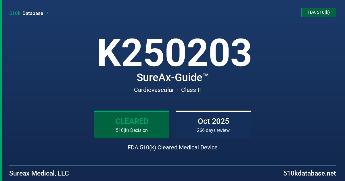 K250203 SureAx-Guide™ FDA 510(k) Cleared Medical Device
