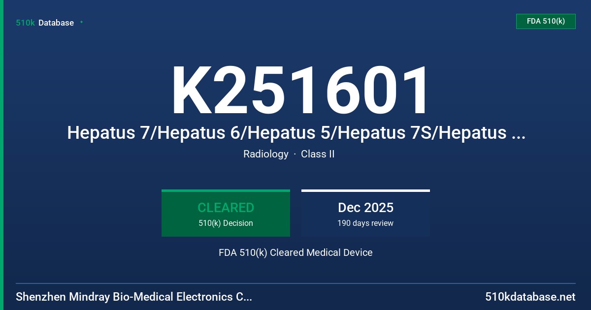 K251601 Hepatus 7/Hepatus 6/Hepatus 5/Hepatus 7S/Hepatus 6S/Hepatus 5S/Hepatus7T/Hepatus 6T/Hepatus 5T/Fibrous 7/Fibrous 6/Fibrous 5 Diagnostic UltrasoundSystem FDA 510(k) Cleared Medical Device
