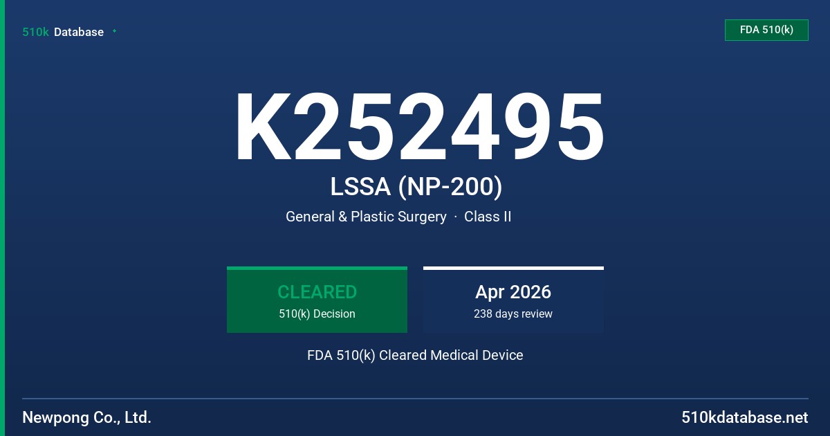 K252495 LSSA (NP-200) FDA 510(k) Cleared Medical Device