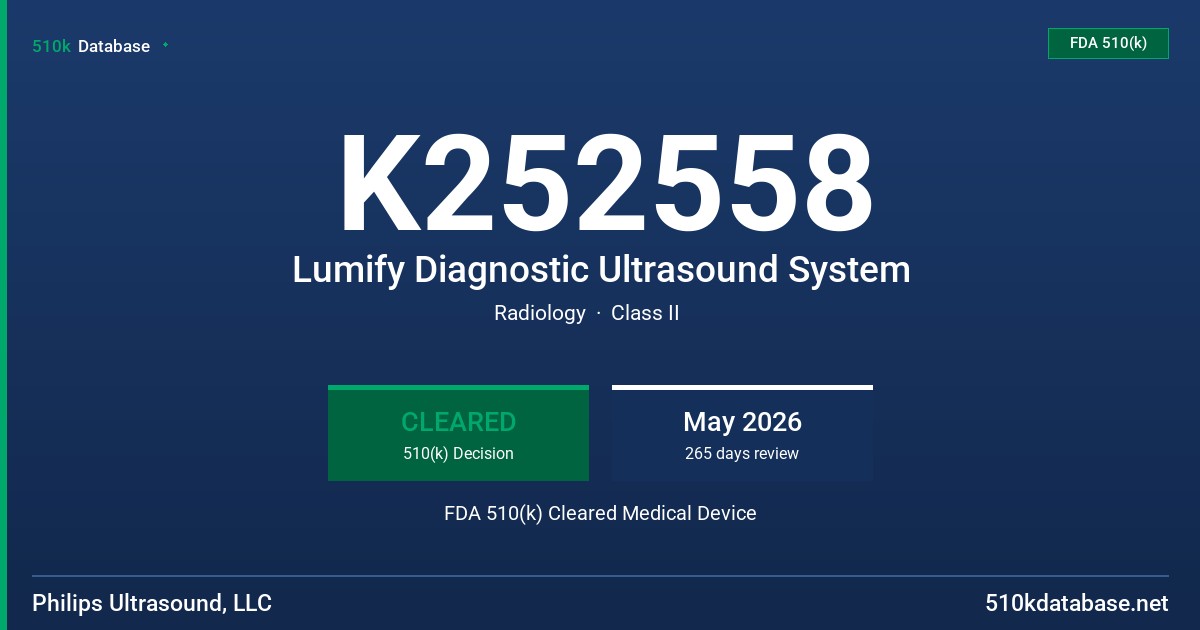 K252558 Lumify Diagnostic Ultrasound System FDA 510(k) Cleared Medical Device