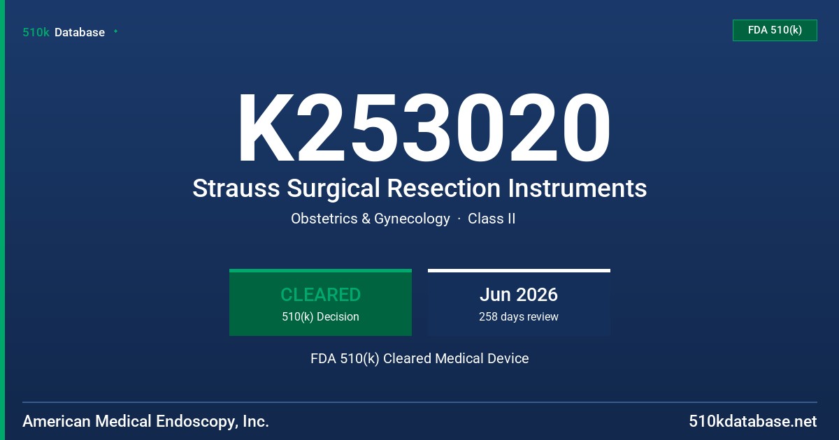 K253020 Strauss Surgical Resection Instruments FDA 510(k) Cleared Medical Device