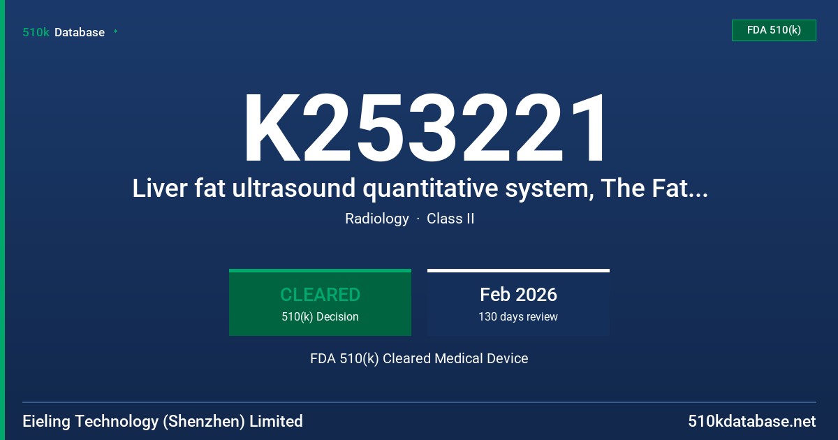 K253221 Liver fat ultrasound quantitative system, The FattaLab (FL-CC M1, FL-CC M1_Pro) FDA 510(k) Cleared Medical Device