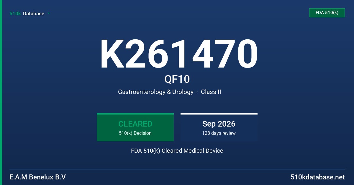 K261470 QF10 FDA 510(k) Cleared Medical Device