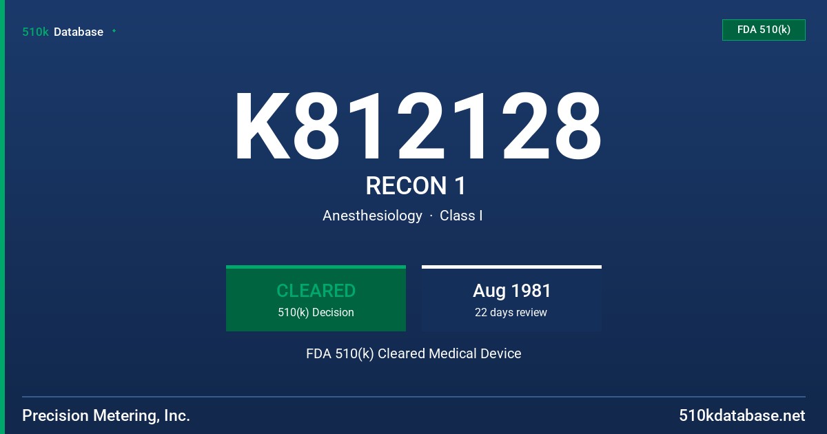 K812128 RECON 1 FDA 510(k) Cleared Medical Device