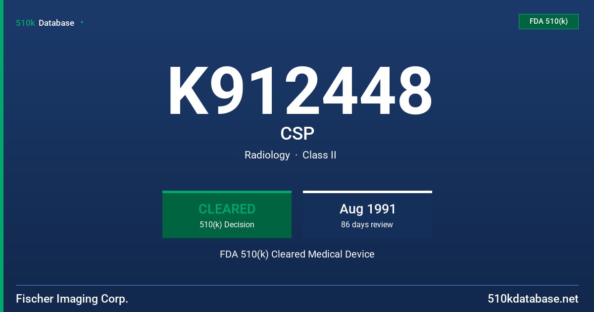 K912448 CSP FDA 510(k) Cleared Medical Device